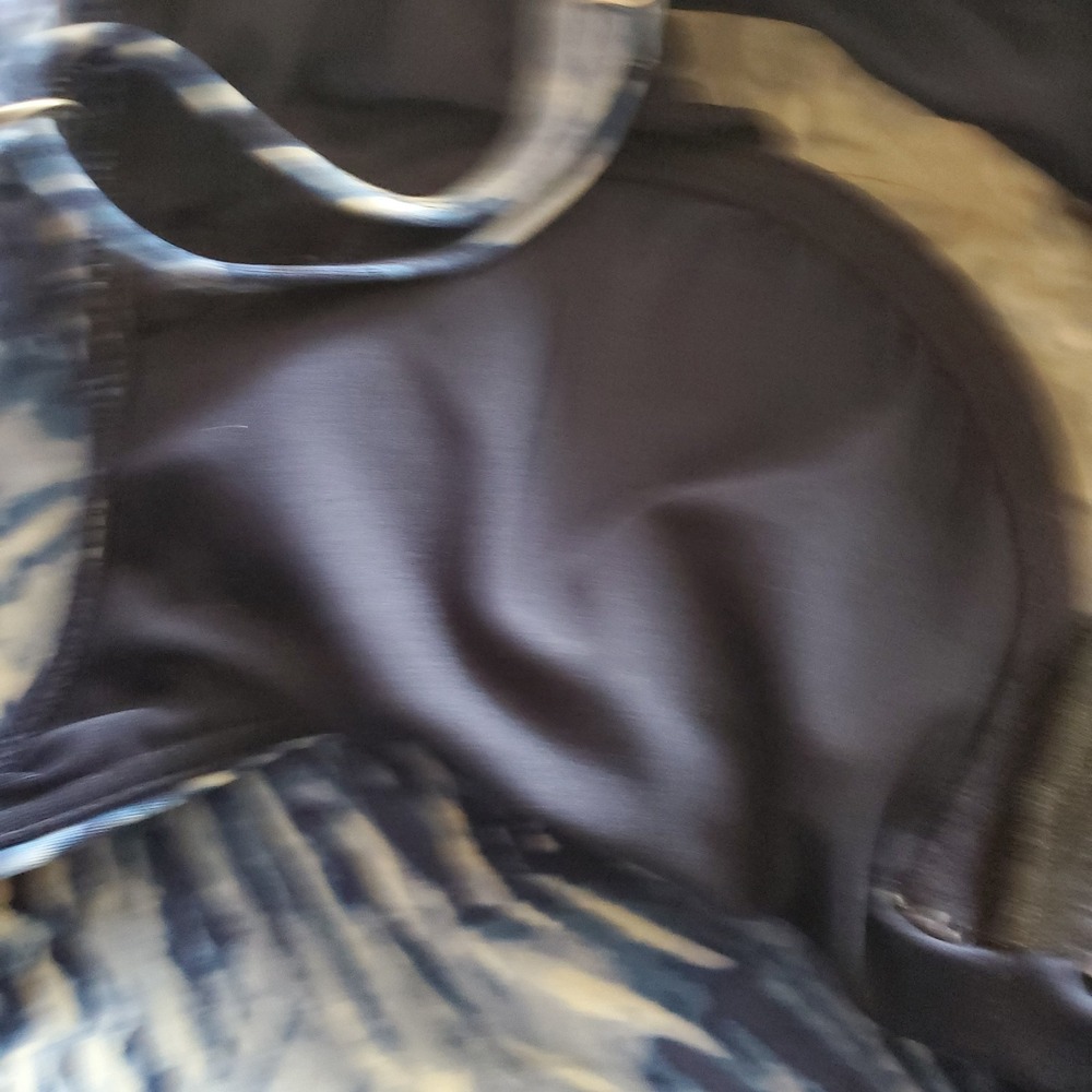 Lands End Size 6 Swim Tankini‎ Top Blue Tie Dye Square Neck UPF50 Underwire - Picture 3 of 7